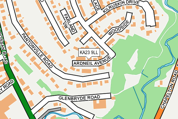 KA23 9LL map - OS OpenMap – Local (Ordnance Survey)