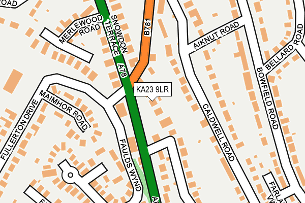 KA23 9LR map - OS OpenMap – Local (Ordnance Survey)