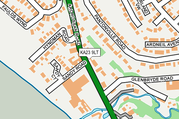 KA23 9LT map - OS OpenMap – Local (Ordnance Survey)