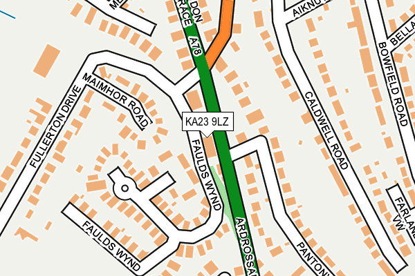 KA23 9LZ map - OS OpenMap – Local (Ordnance Survey)