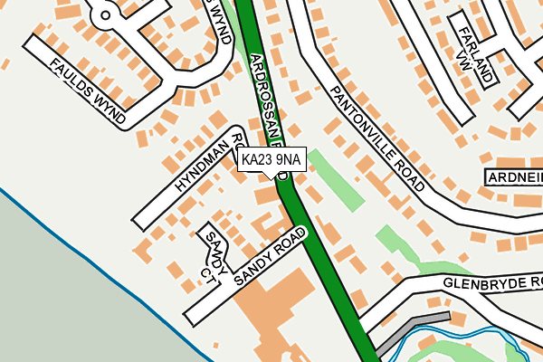 KA23 9NA map - OS OpenMap – Local (Ordnance Survey)