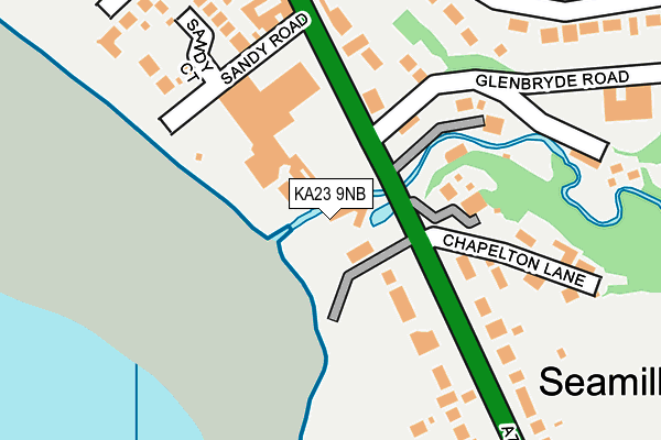 KA23 9NB map - OS OpenMap – Local (Ordnance Survey)