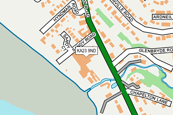 KA23 9ND map - OS OpenMap – Local (Ordnance Survey)