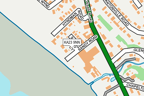 KA23 9NN map - OS OpenMap – Local (Ordnance Survey)