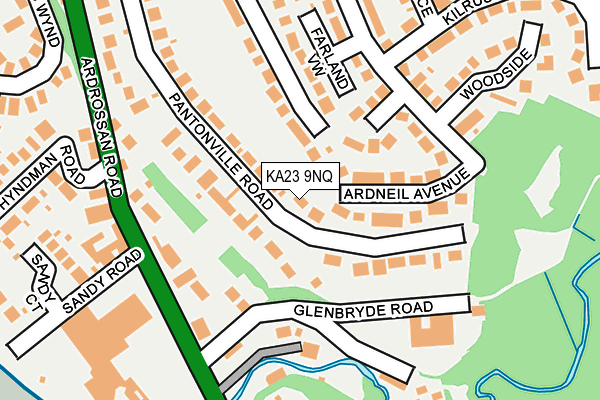 KA23 9NQ map - OS OpenMap – Local (Ordnance Survey)
