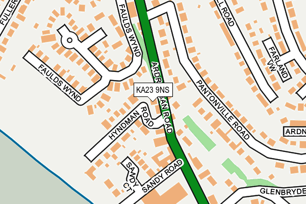 KA23 9NS map - OS OpenMap – Local (Ordnance Survey)