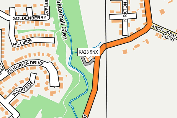 KA23 9NX map - OS OpenMap – Local (Ordnance Survey)