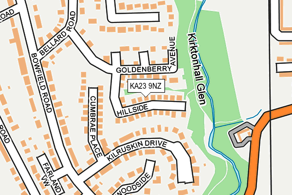 KA23 9NZ map - OS OpenMap – Local (Ordnance Survey)