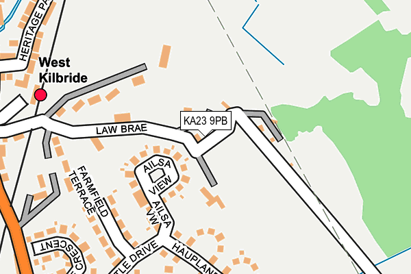 KA23 9PB map - OS OpenMap – Local (Ordnance Survey)