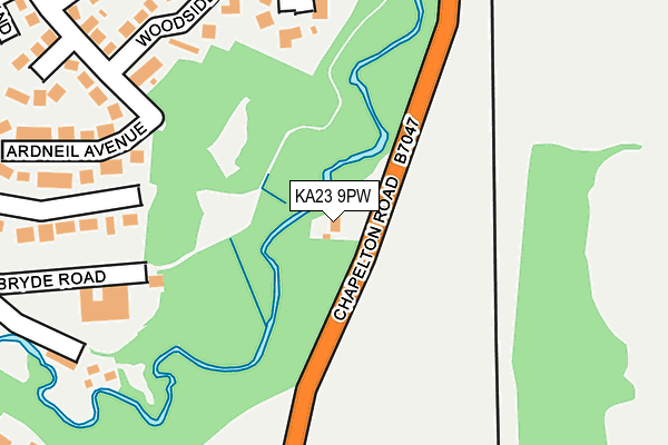 KA23 9PW map - OS OpenMap – Local (Ordnance Survey)