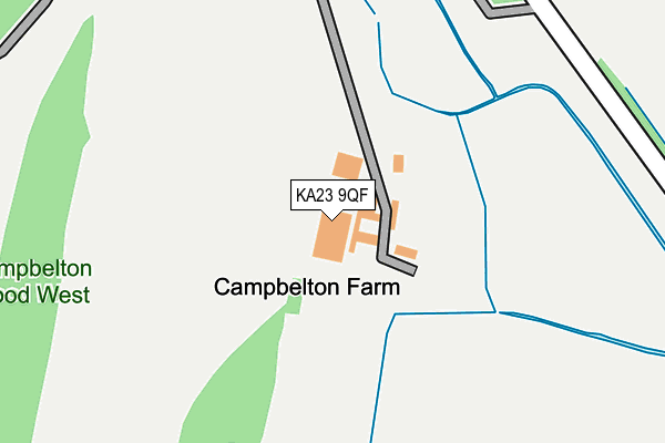 KA23 9QF map - OS OpenMap – Local (Ordnance Survey)