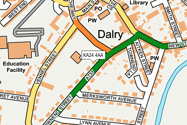 KA24 4AA map - OS OpenMap – Local (Ordnance Survey)