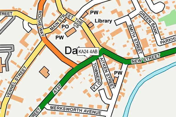 KA24 4AB map - OS OpenMap – Local (Ordnance Survey)