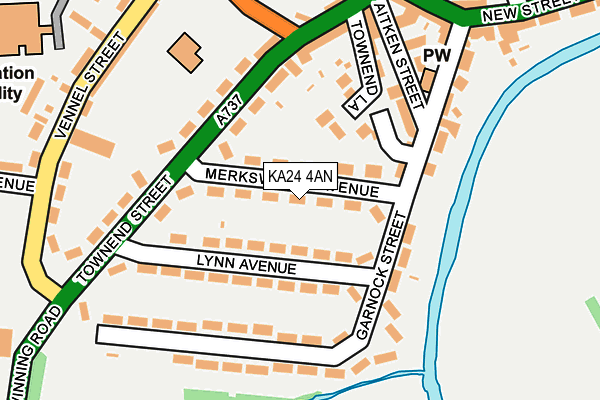 KA24 4AN map - OS OpenMap – Local (Ordnance Survey)