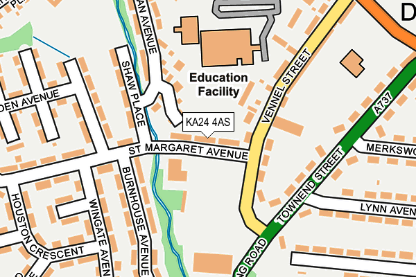 KA24 4AS map - OS OpenMap – Local (Ordnance Survey)