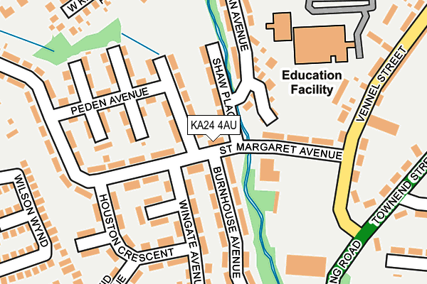 KA24 4AU map - OS OpenMap – Local (Ordnance Survey)