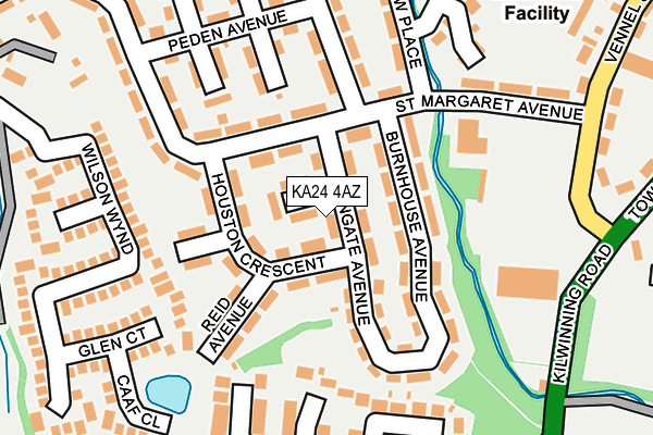 KA24 4AZ map - OS OpenMap – Local (Ordnance Survey)