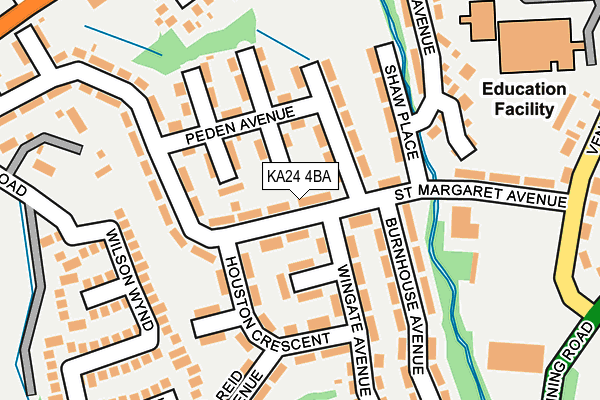 KA24 4BA map - OS OpenMap – Local (Ordnance Survey)