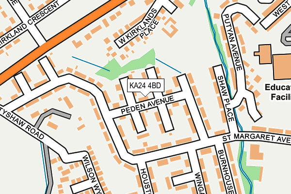 KA24 4BD map - OS OpenMap – Local (Ordnance Survey)