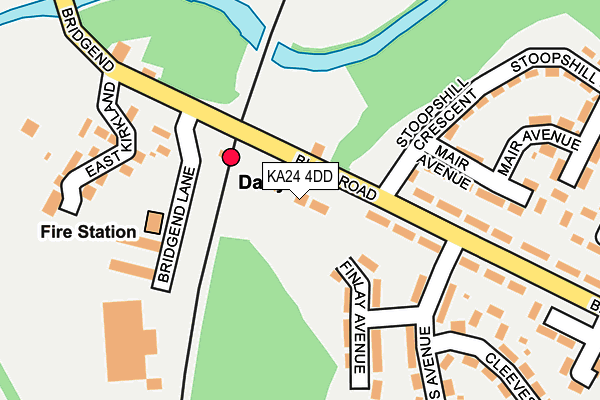 KA24 4DD map - OS OpenMap – Local (Ordnance Survey)