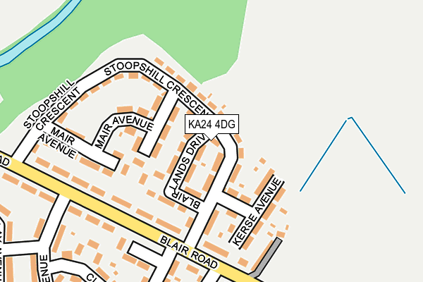 KA24 4DG map - OS OpenMap – Local (Ordnance Survey)