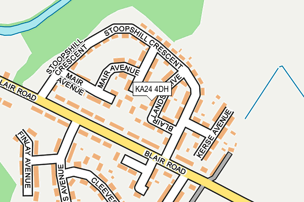 KA24 4DH map - OS OpenMap – Local (Ordnance Survey)