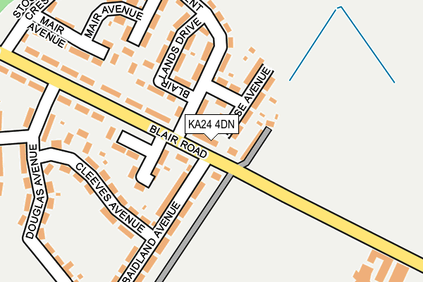 KA24 4DN map - OS OpenMap – Local (Ordnance Survey)