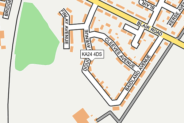 KA24 4DS map - OS OpenMap – Local (Ordnance Survey)