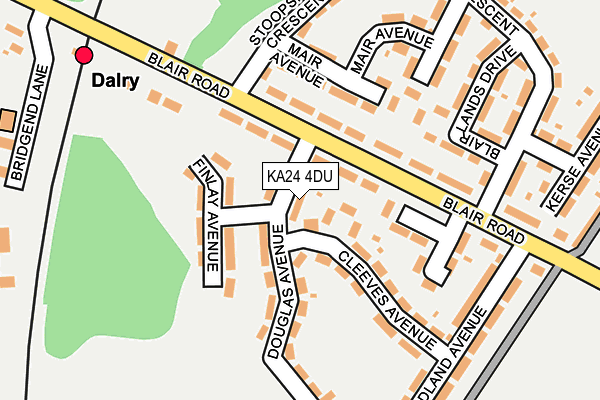 KA24 4DU map - OS OpenMap – Local (Ordnance Survey)