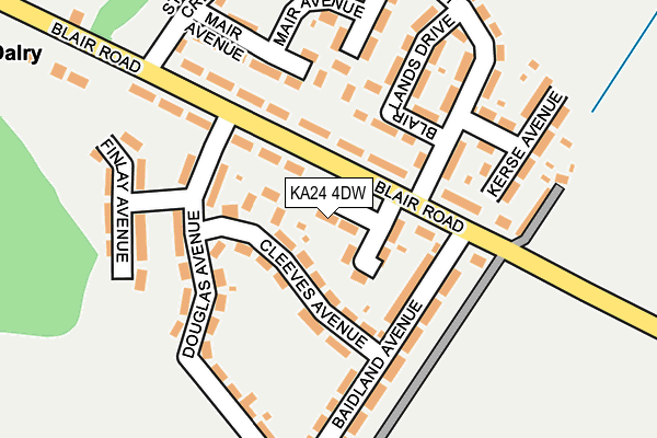 KA24 4DW map - OS OpenMap – Local (Ordnance Survey)