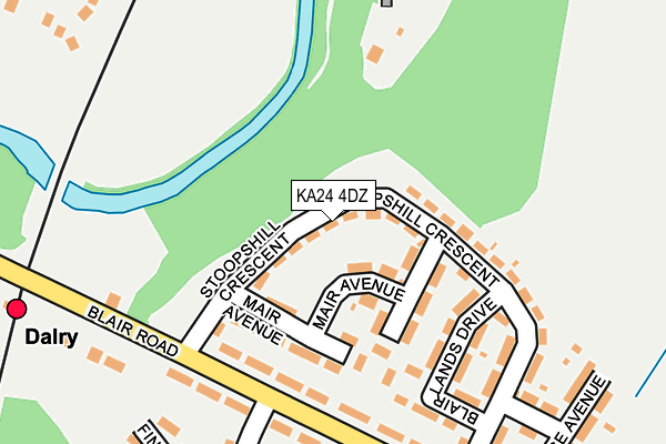 KA24 4DZ map - OS OpenMap – Local (Ordnance Survey)