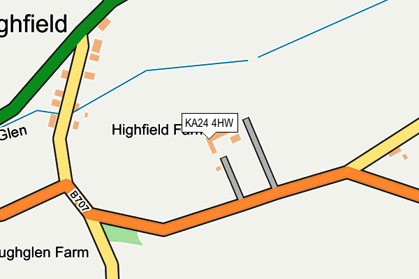 KA24 4HW map - OS OpenMap – Local (Ordnance Survey)