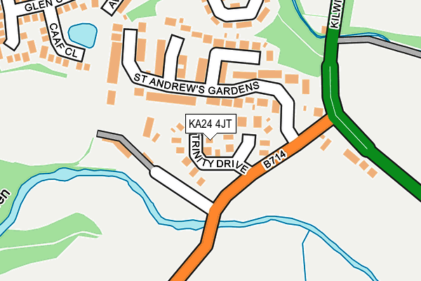KA24 4JT map - OS OpenMap – Local (Ordnance Survey)