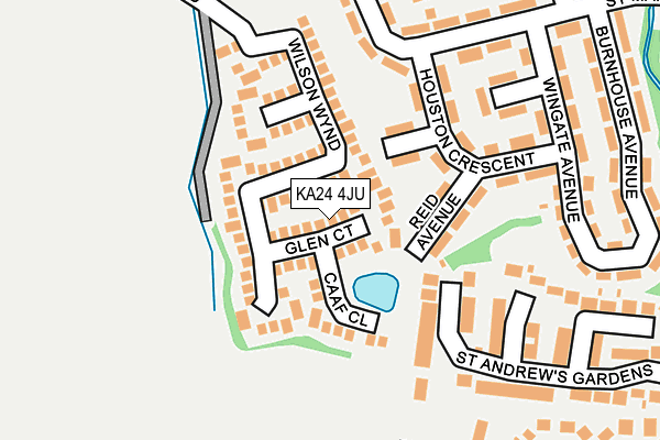 KA24 4JU map - OS OpenMap – Local (Ordnance Survey)
