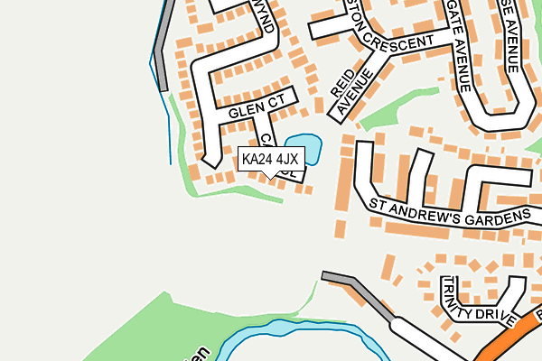 KA24 4JX map - OS OpenMap – Local (Ordnance Survey)