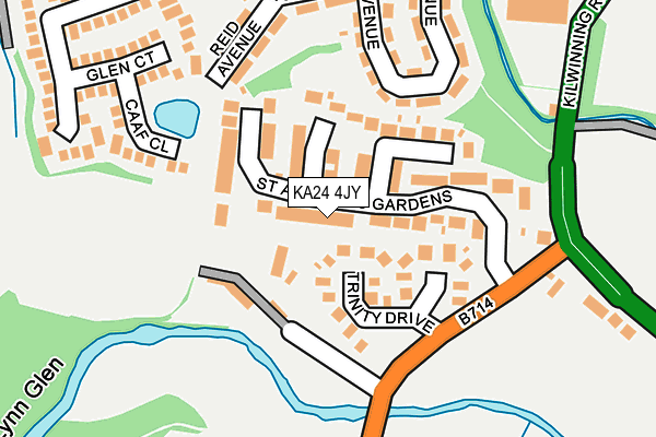 KA24 4JY map - OS OpenMap – Local (Ordnance Survey)