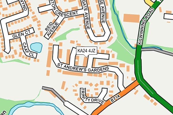 KA24 4JZ map - OS OpenMap – Local (Ordnance Survey)