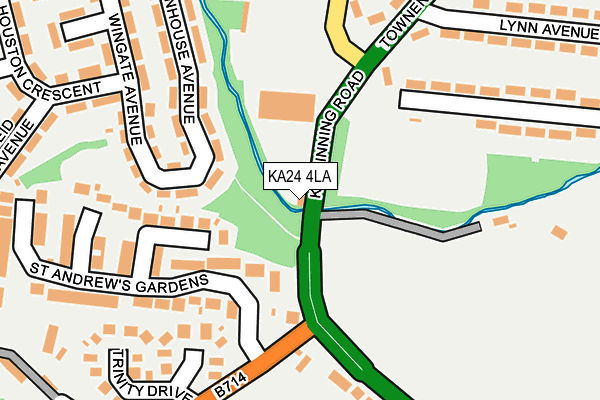 KA24 4LA map - OS OpenMap – Local (Ordnance Survey)