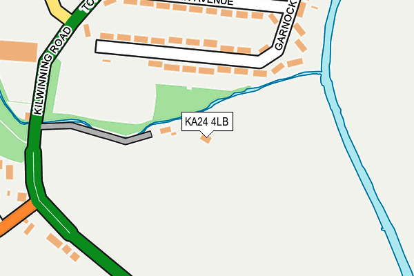 KA24 4LB map - OS OpenMap – Local (Ordnance Survey)