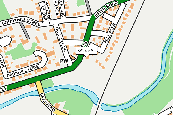 KA24 5AT map - OS OpenMap – Local (Ordnance Survey)