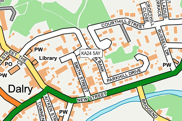KA24 5AY map - OS OpenMap – Local (Ordnance Survey)