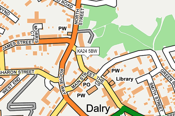 KA24 5BW map - OS OpenMap – Local (Ordnance Survey)