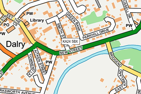 KA24 5BX map - OS OpenMap – Local (Ordnance Survey)
