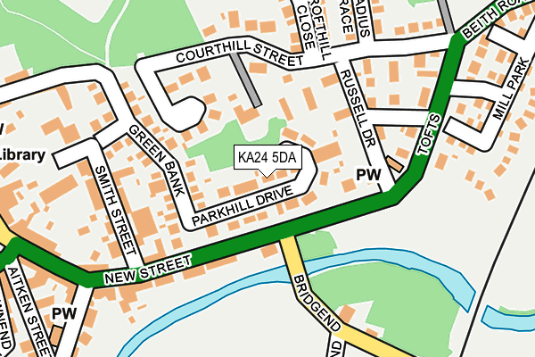KA24 5DA map - OS OpenMap – Local (Ordnance Survey)