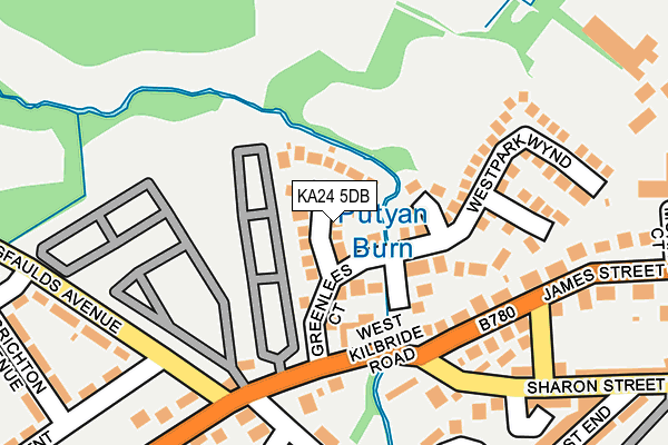 KA24 5DB map - OS OpenMap – Local (Ordnance Survey)