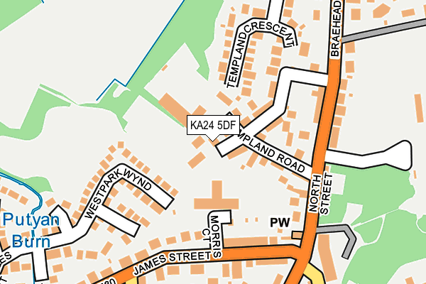 KA24 5DF map - OS OpenMap – Local (Ordnance Survey)