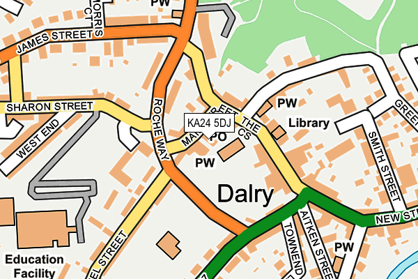 KA24 5DJ map - OS OpenMap – Local (Ordnance Survey)