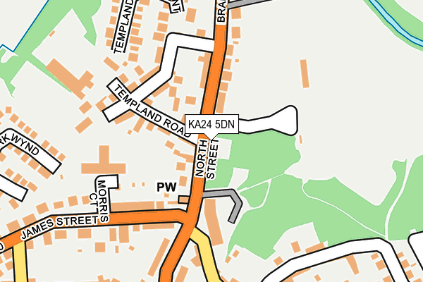 KA24 5DN map - OS OpenMap – Local (Ordnance Survey)