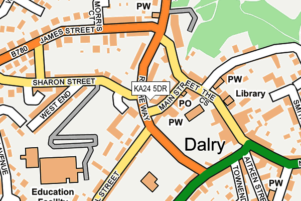 KA24 5DR map - OS OpenMap – Local (Ordnance Survey)