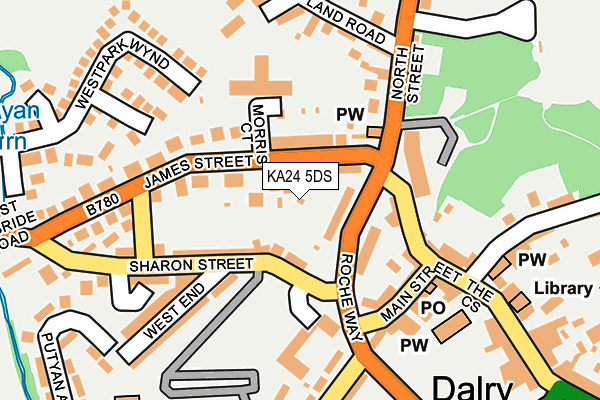KA24 5DS map - OS OpenMap – Local (Ordnance Survey)